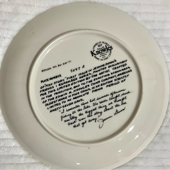 Knowles Norman Rockwell vintage Fish Story Limited Edition China Plate - Picture 4 of 5